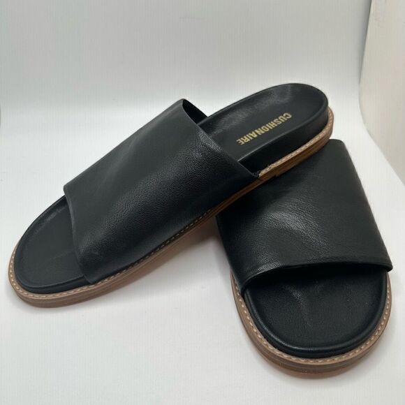 CUSHIONAIRE Women's one band footbed sandal with +Comfort 9 BLACK - Picture 7 of 7